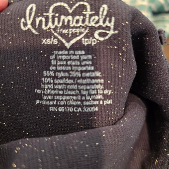 Free People Bodysuit XS/S Sparkle Seamless Metallic Cami Lurex Romper Festival - Picture 6 of 6